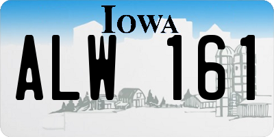 IA license plate ALW161