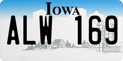IA license plate ALW169