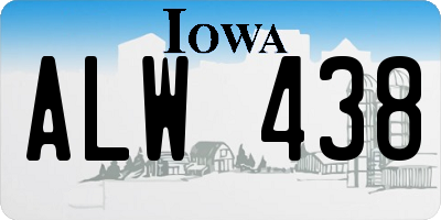IA license plate ALW438