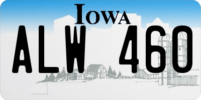 IA license plate ALW460