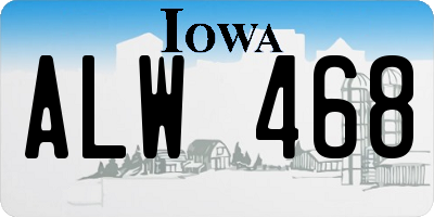 IA license plate ALW468