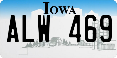 IA license plate ALW469
