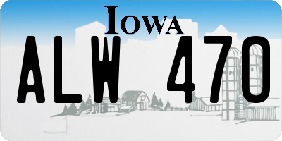 IA license plate ALW470