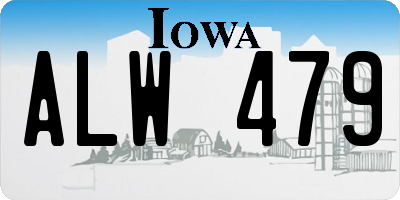 IA license plate ALW479