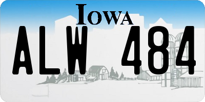 IA license plate ALW484