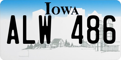 IA license plate ALW486