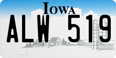 IA license plate ALW519