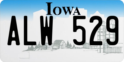 IA license plate ALW529
