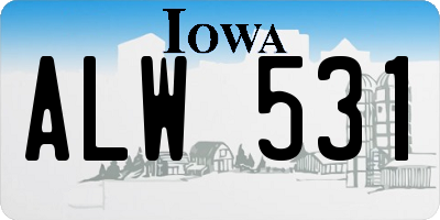 IA license plate ALW531