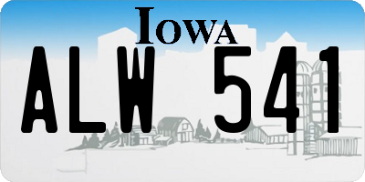 IA license plate ALW541