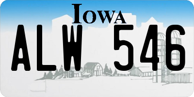 IA license plate ALW546
