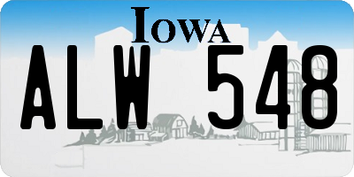 IA license plate ALW548