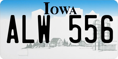 IA license plate ALW556