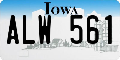 IA license plate ALW561