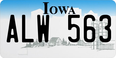 IA license plate ALW563