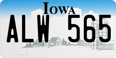 IA license plate ALW565