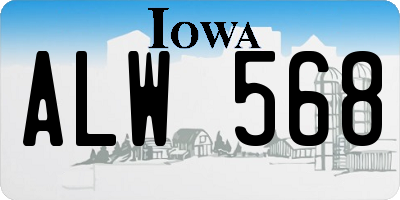 IA license plate ALW568