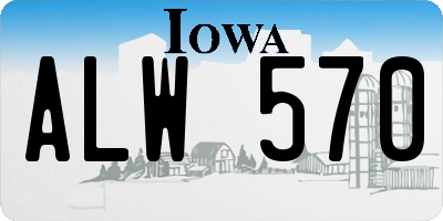 IA license plate ALW570