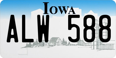 IA license plate ALW588