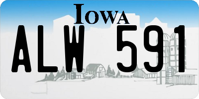 IA license plate ALW591