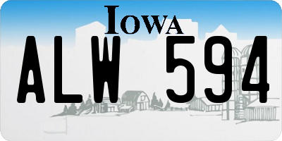 IA license plate ALW594