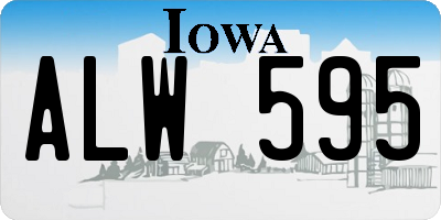 IA license plate ALW595