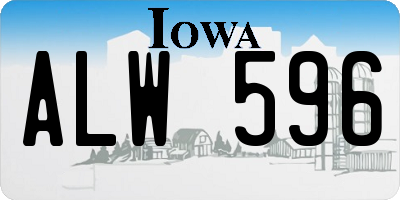 IA license plate ALW596