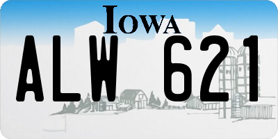 IA license plate ALW621
