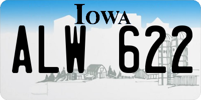 IA license plate ALW622