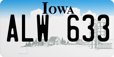 IA license plate ALW633