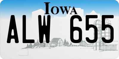 IA license plate ALW655