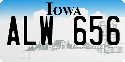 IA license plate ALW656