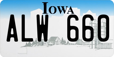 IA license plate ALW660