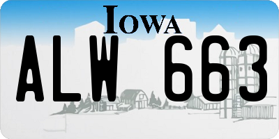 IA license plate ALW663
