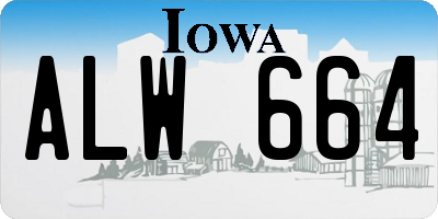 IA license plate ALW664