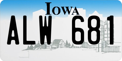 IA license plate ALW681