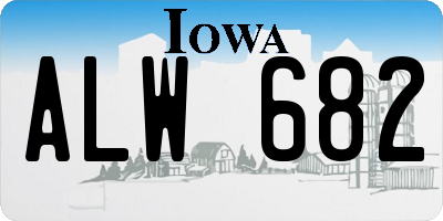 IA license plate ALW682