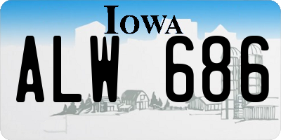 IA license plate ALW686
