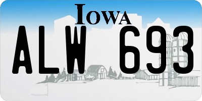 IA license plate ALW693