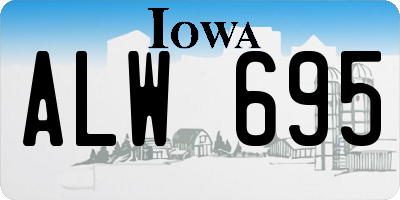 IA license plate ALW695