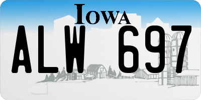 IA license plate ALW697
