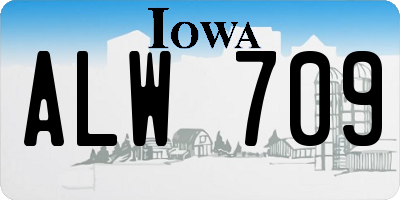 IA license plate ALW709