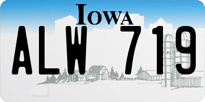 IA license plate ALW719