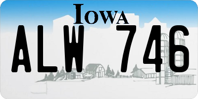 IA license plate ALW746