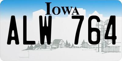 IA license plate ALW764