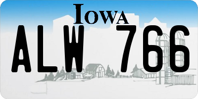 IA license plate ALW766