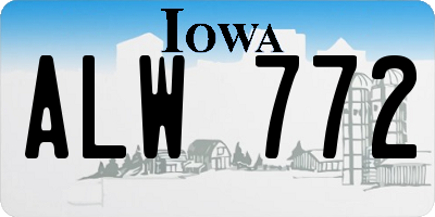 IA license plate ALW772