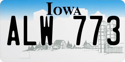 IA license plate ALW773