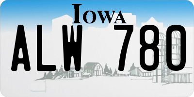 IA license plate ALW780