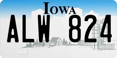 IA license plate ALW824
